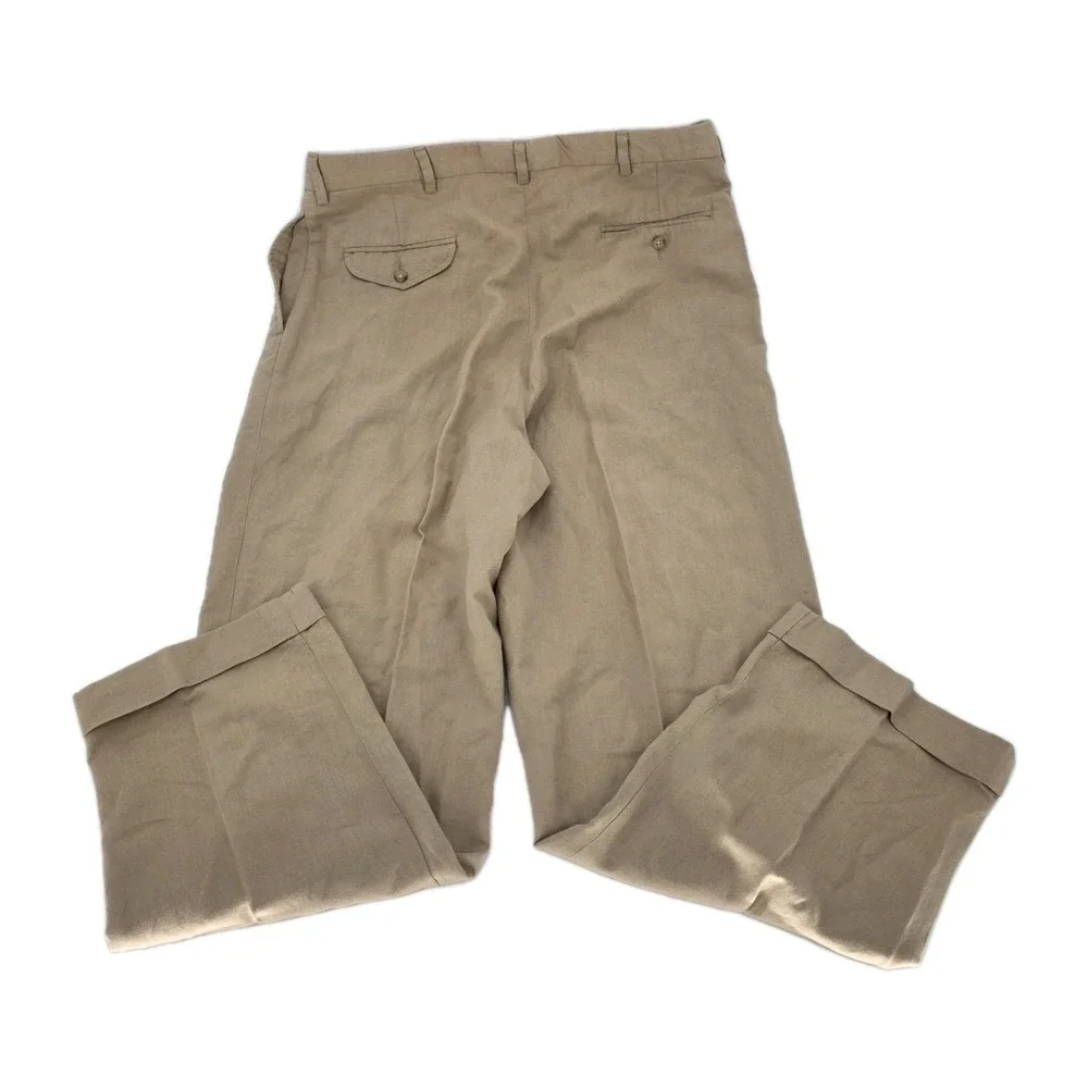 Vintage Polo Ralph Lauren Linen Blend Pleated Pants‎ 36x30 USA Trousers 90s